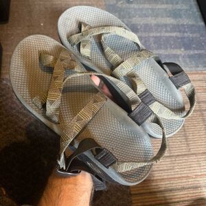 Chaco Men's Z Cloud 2 Tri green Adjustable Strap Sandal Size 11 Outdoor Hiking